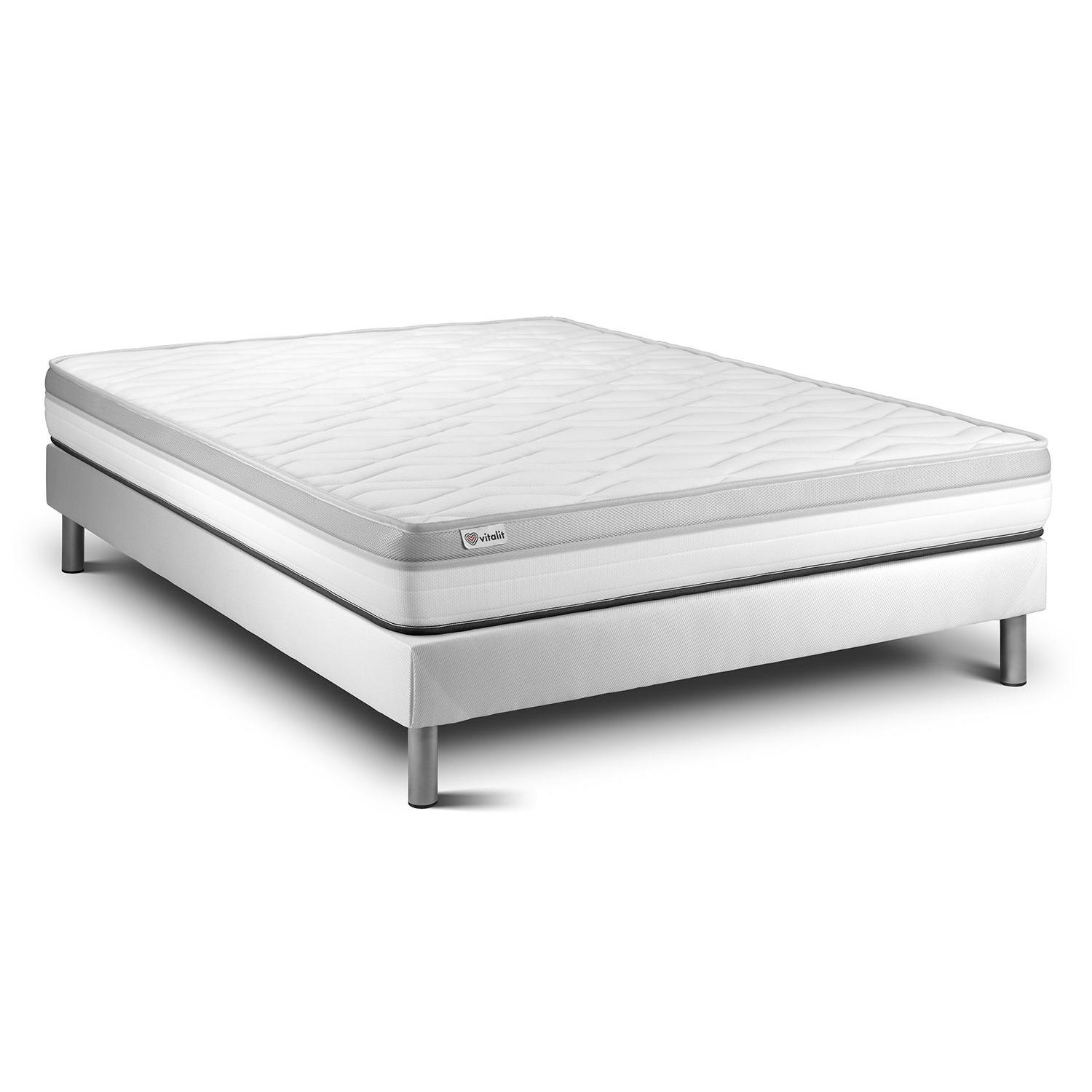 Conjunto VITAL RELAX 200 x 200 cm somier Kit blanco