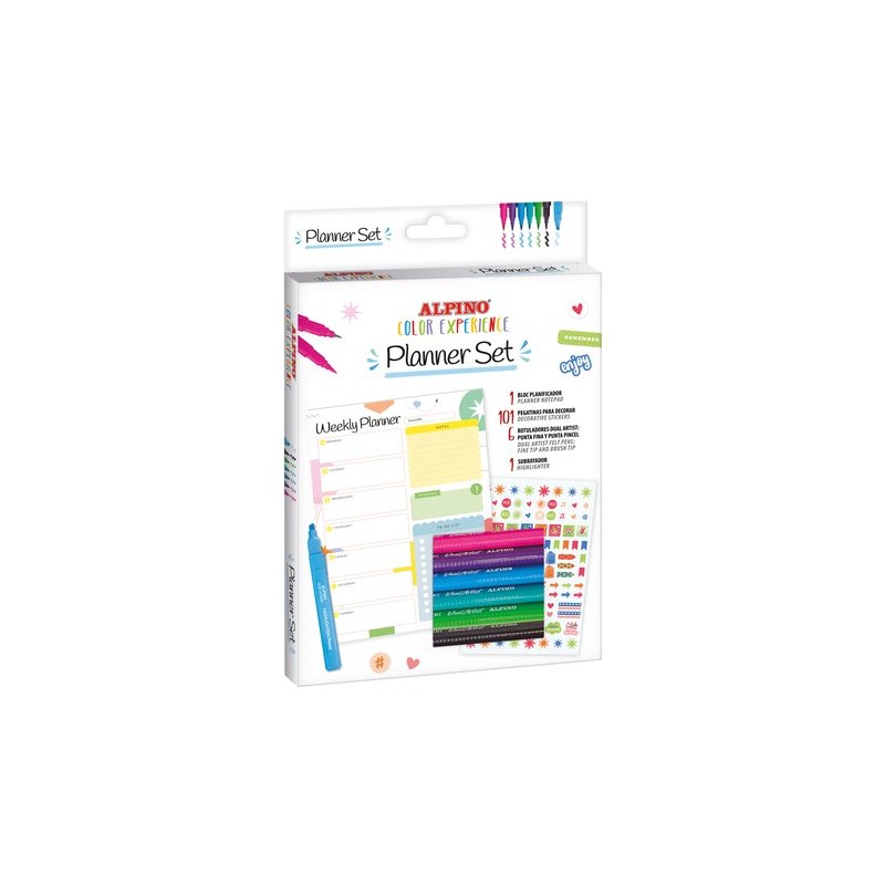 Alpino - SET PLANNER COLOR EXPERIENCE - Pack de 12 unidades AR001140