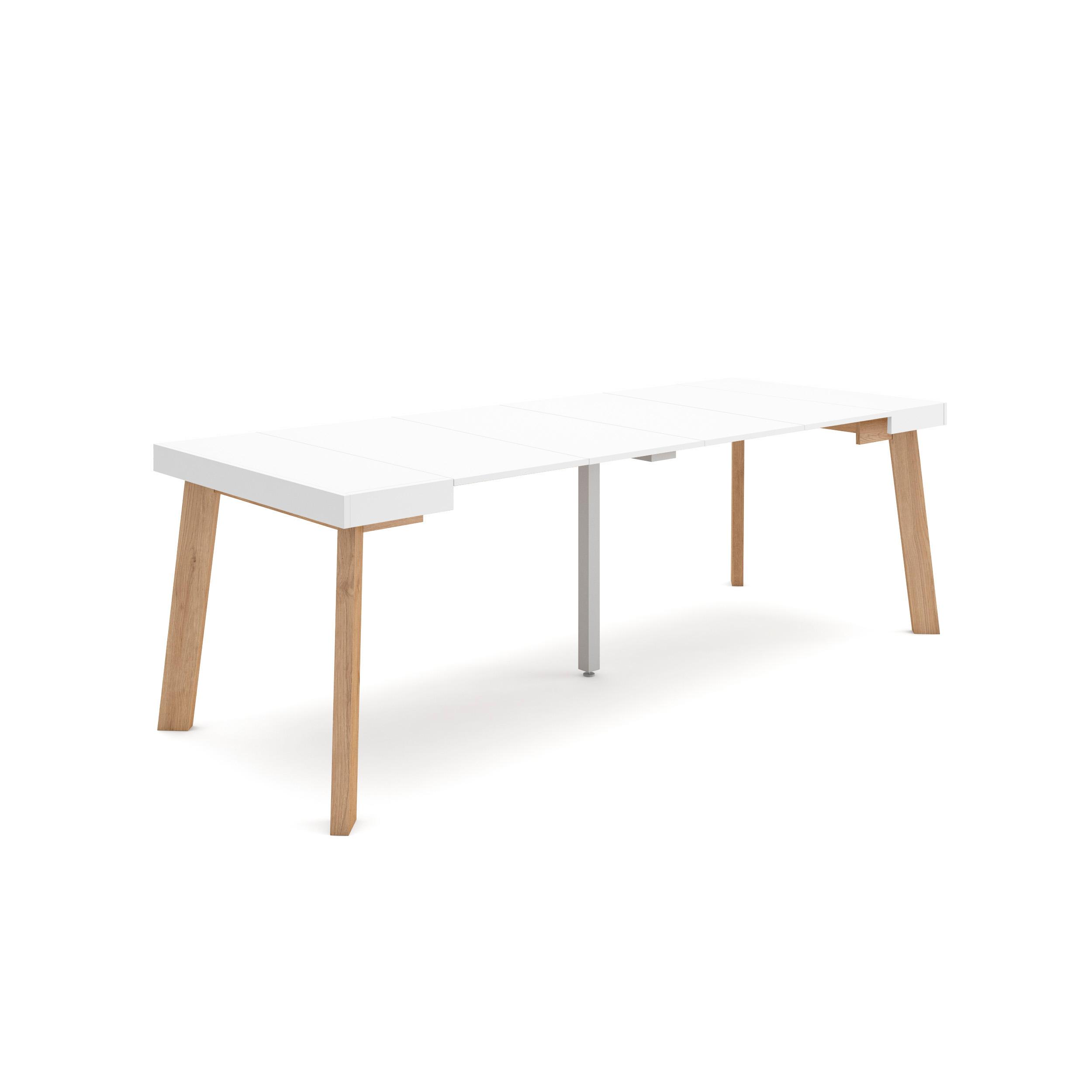 Skraut Home, Mesa Consola Extensible, Mesa Auxiliar, Tapa, 58/222x90x73cm, Práctica y Versátil, Estilo Moderno, Fácil Montaje