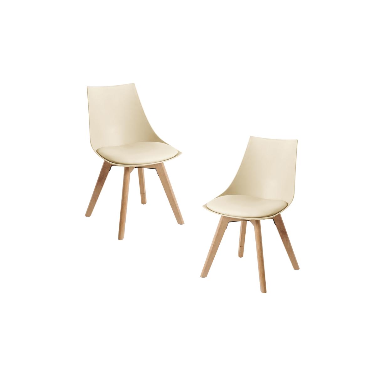 Regalos Miguel - Packs Sillas Comedor - Pack 2 Sillas Blok - Beige