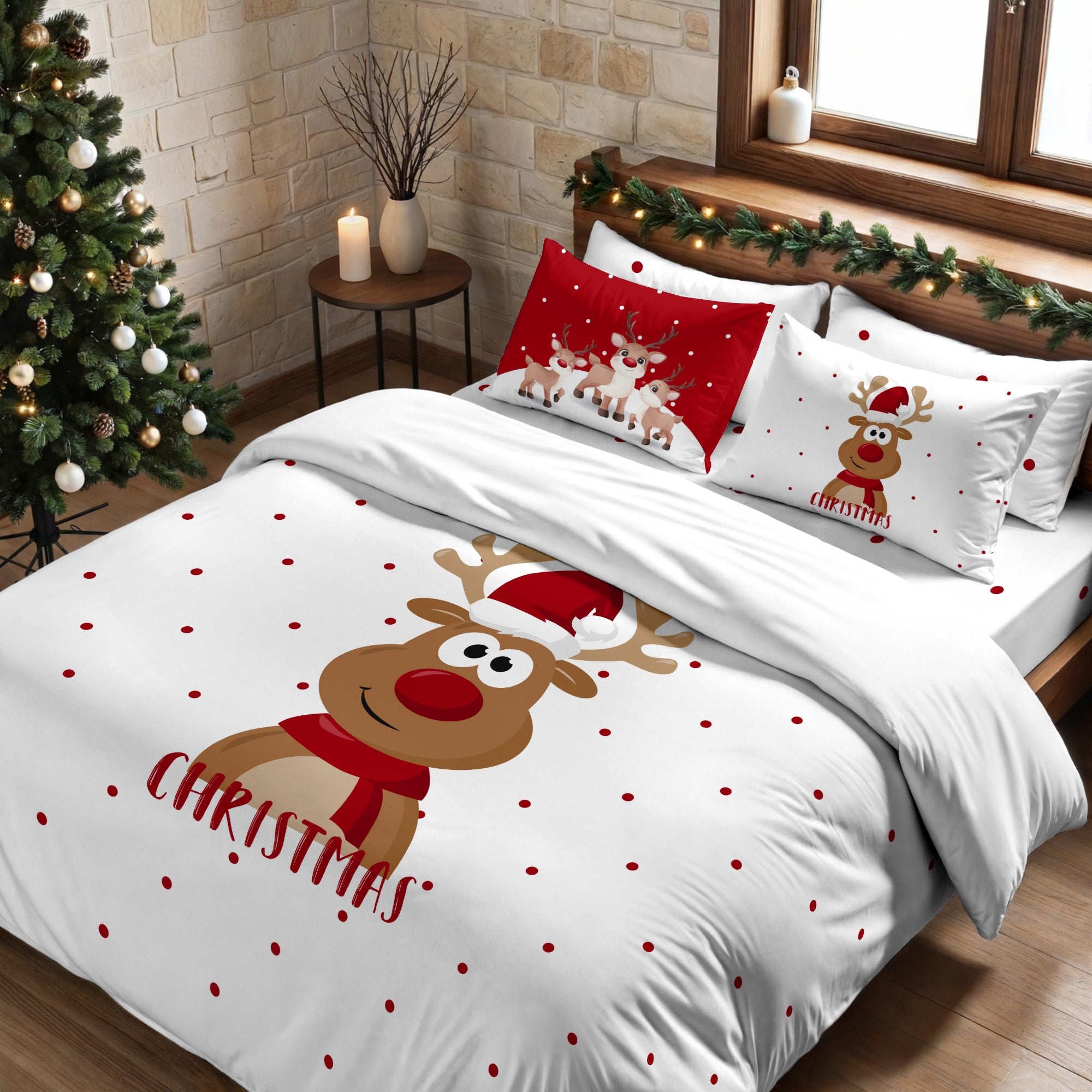 BL Belum | Funda nórdica Navidad 100% poliéster, Funda nórdica con Botones Laponia 21