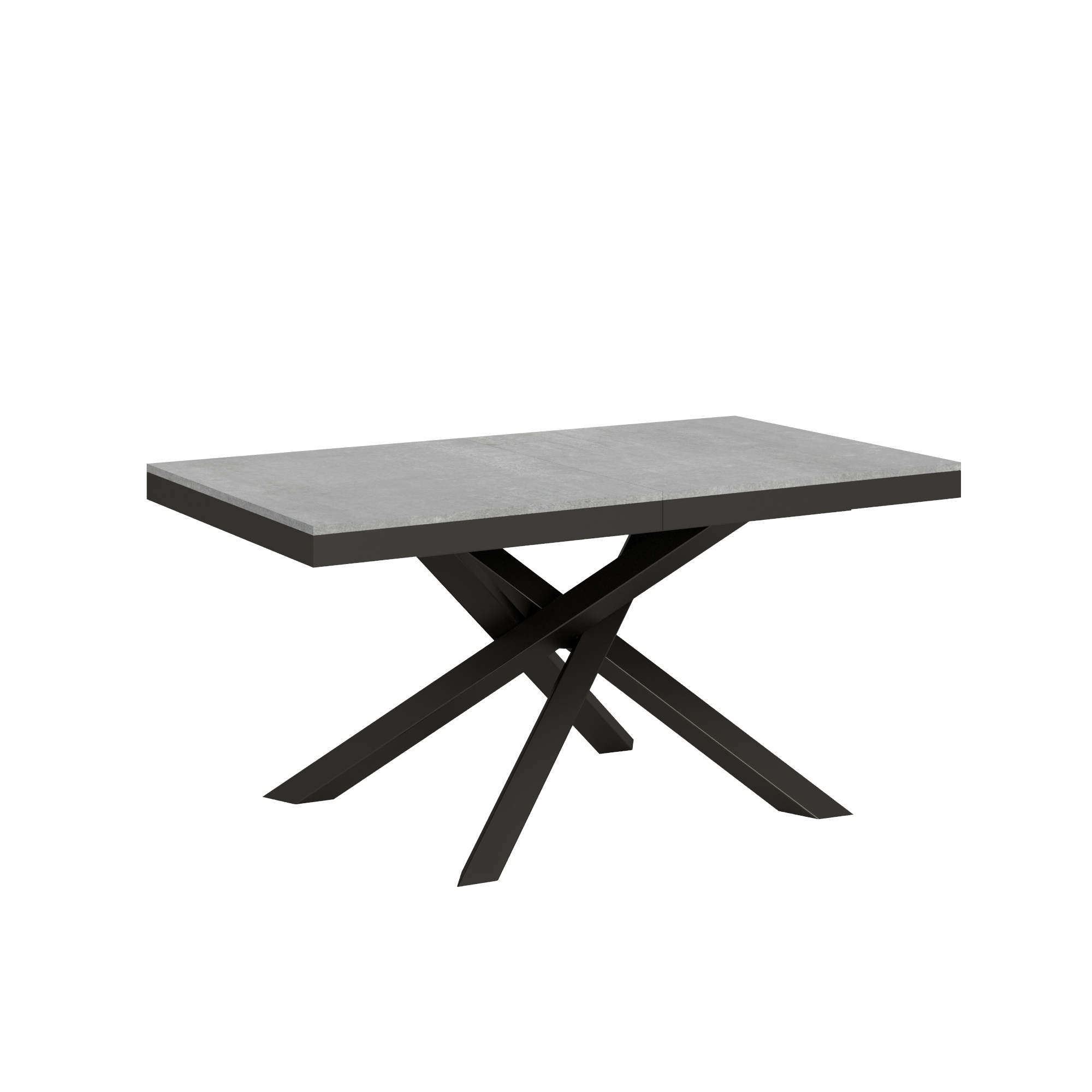 Mesa extensible 90x160/264 cm Volantis Evolution Estructura de cemento Antracita - Itamoby