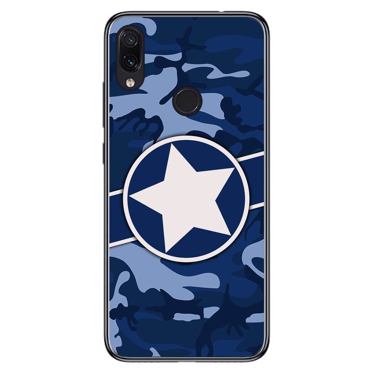 Tumundosmartphone Funda Gel Tpu para Xiaomi Redmi Note 7 diseño Camuflaje 03 Dibujos
