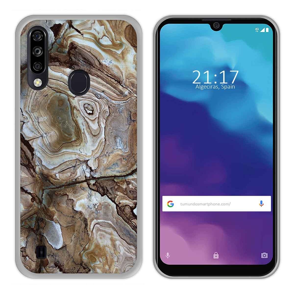 Tumundosmartphone Funda Gel Tpu para ZTE Blade A7 2020 diseño Mármol 14 Dibujos