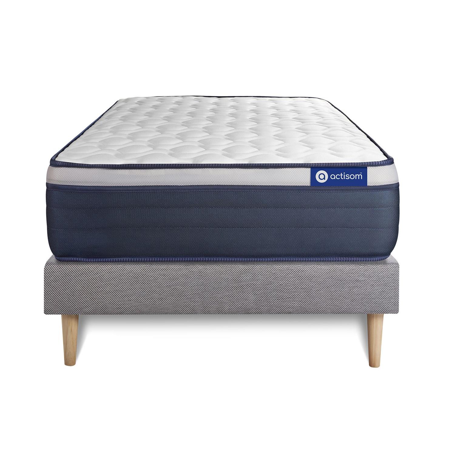 Pack colchón Actilatex max 90x200cm + Somier, Látex y espuma viscoelástica, 7 zonas de confort