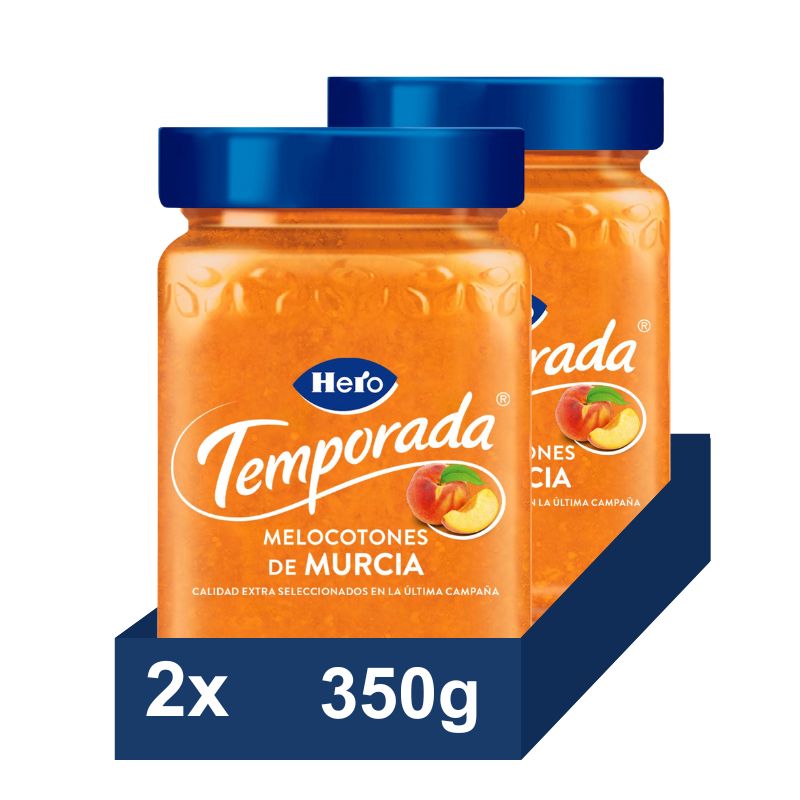 HERO Mermelada temporada Melocotón pack 2x350