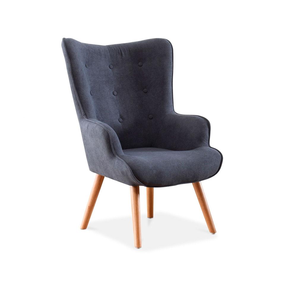 duehome - Butaca de estilo nórdico 75x71 cm Voss