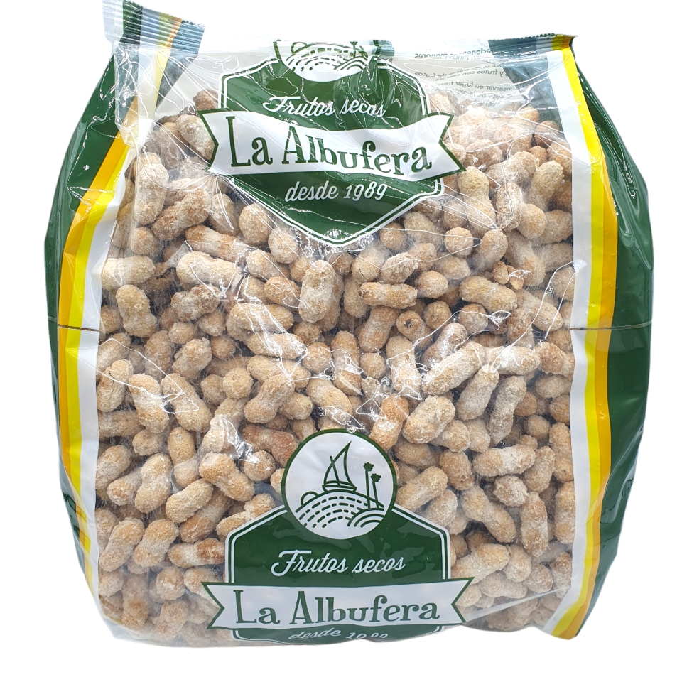 Cacahuete Cascara 3 Kilos - La Albufera - Con Sal o Sin Sal - Cacao Cascara Tostado 2 Granos - Cacahuete Cascara Tostado