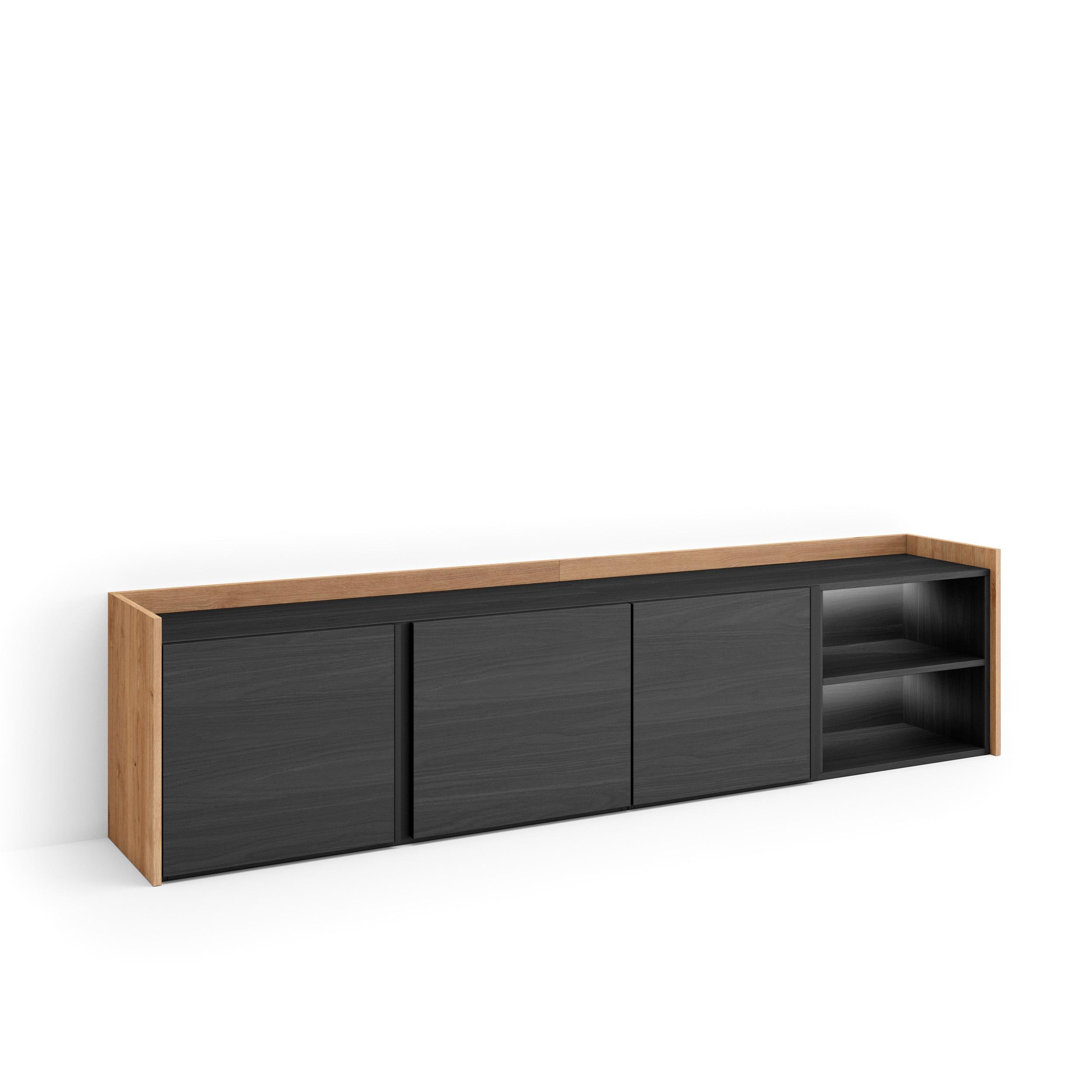 Mueble TV, Televisión, 207x35x50cm, Para TV hasta 80", LED