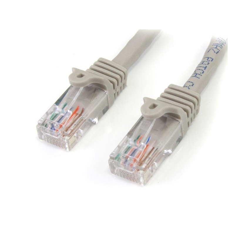 StarTech.com - Cable de Red Ethernet 15m UTP Patch Snagless Sin Enganches Cat5e Cat 5e RJ45 - Gris 45PAT15MGR