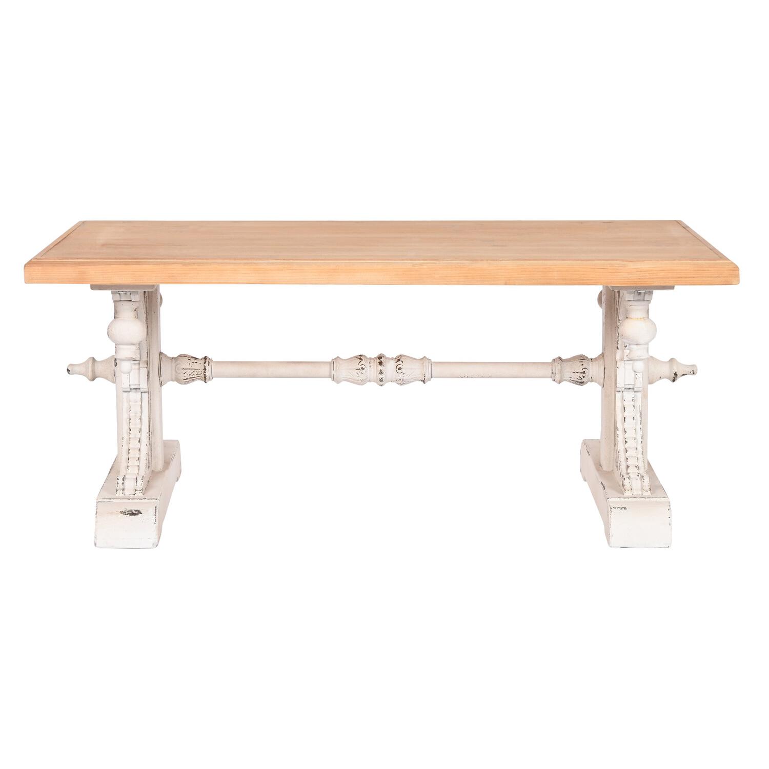 Mesa Centro Abeto Mdf 110X65X46 Decape Blanco - Fijalo - El mejor complemento para tu hogar.