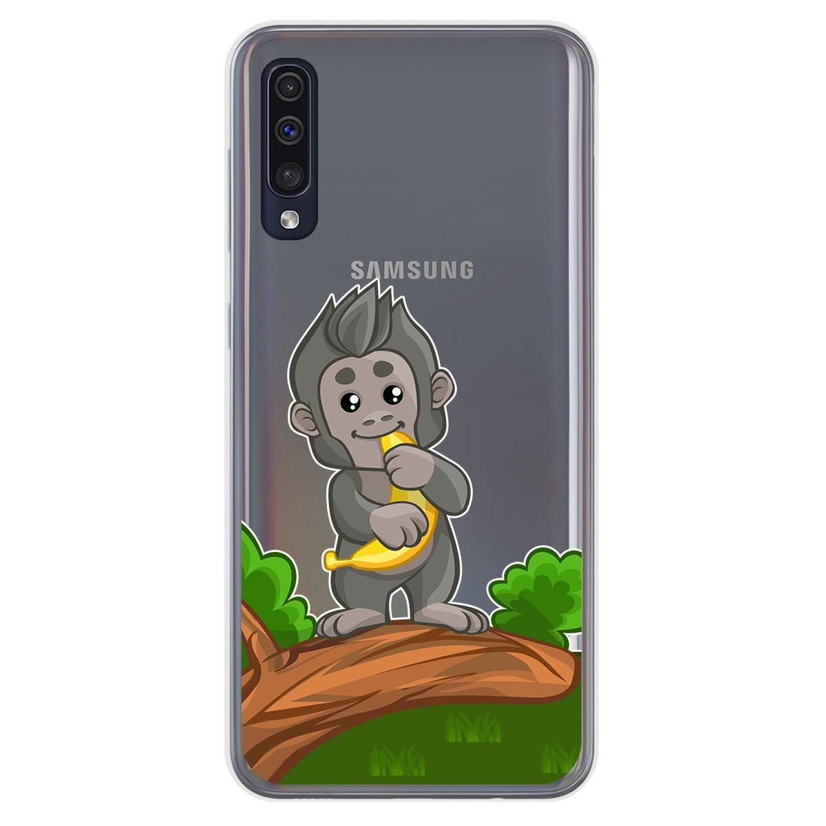 Tumundosmartphone Funda Gel Transparente Samsung Galaxy A50 Diseño Mono