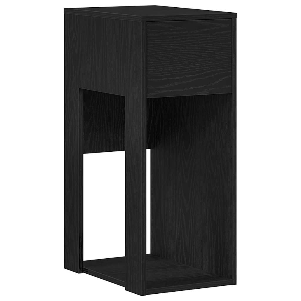 vidaXL Torre de ordenador con cajón negro 30x44x74 cm
