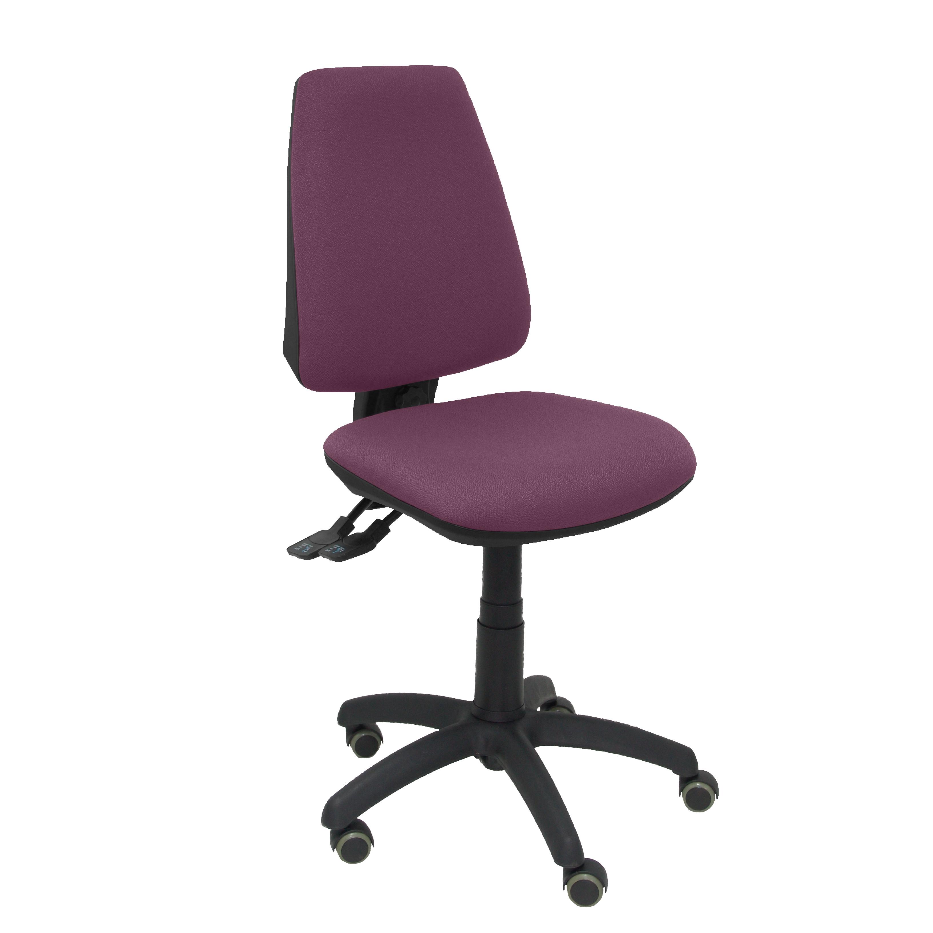 Silla de Oficina Ergonómica Piqueras Y Crespo Elche S con Ruedas de Parqué y Tejido BALI Morado
