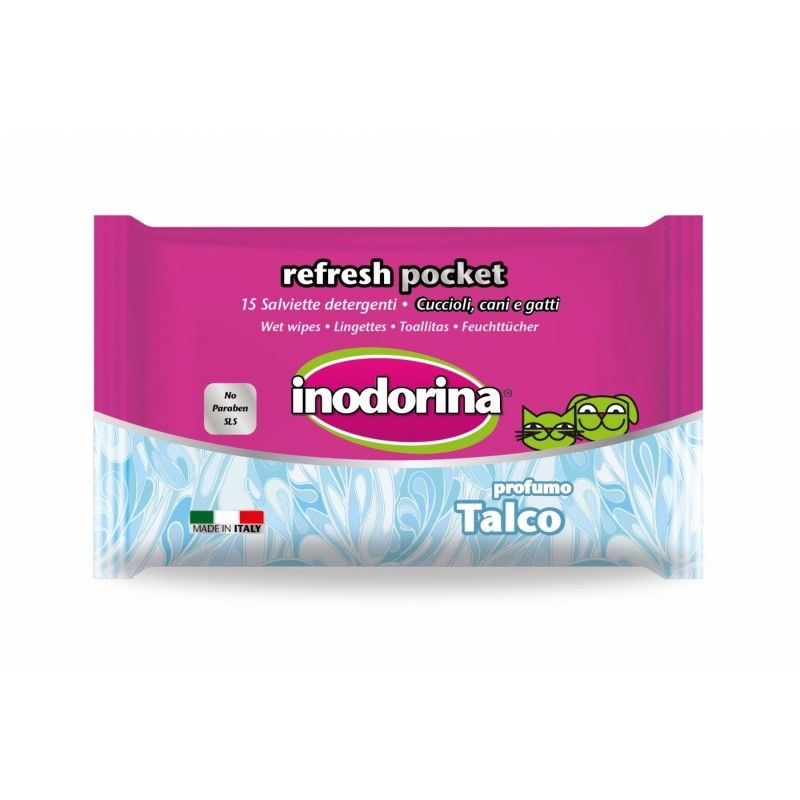 Inodorina Toallitas Refresh  Pocket 15 Uds Talco
