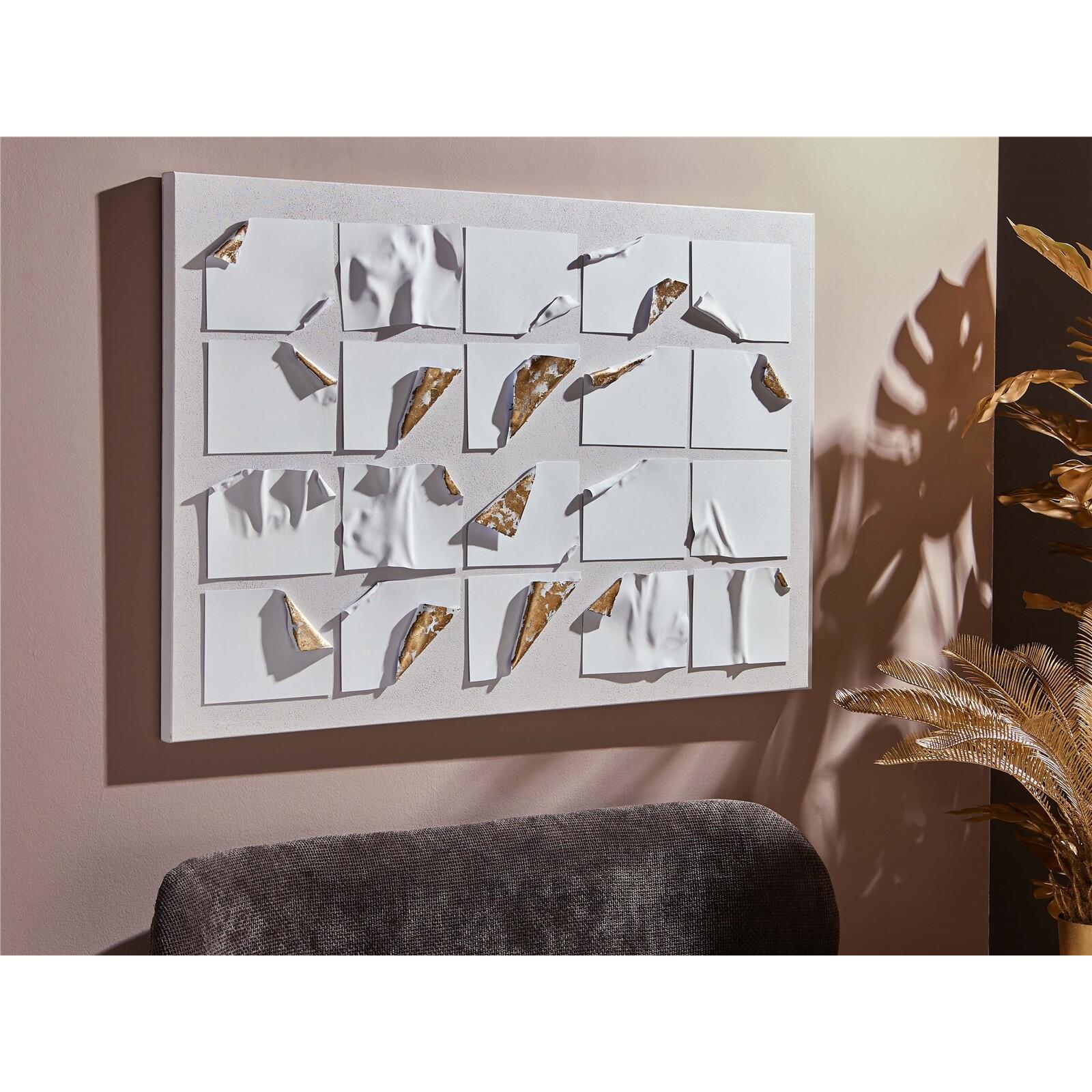 Lienzo abstr. laminas oro semidespeg. 80x120 cms. 80x3x120 cms. El mejor complemento para tu hogar.