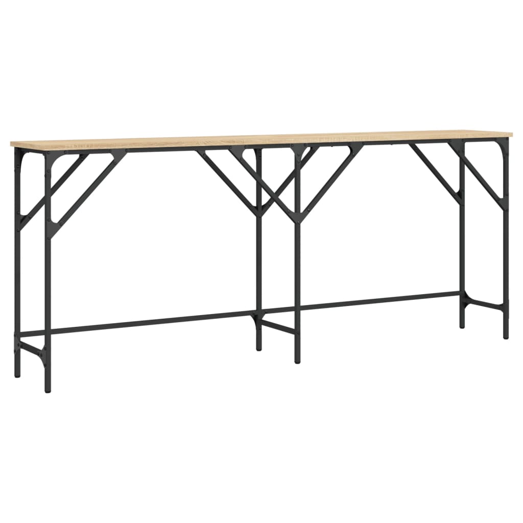 Mesa Consola Vidaxl de Madera Ingeniería 180x29x75 Cm Negro