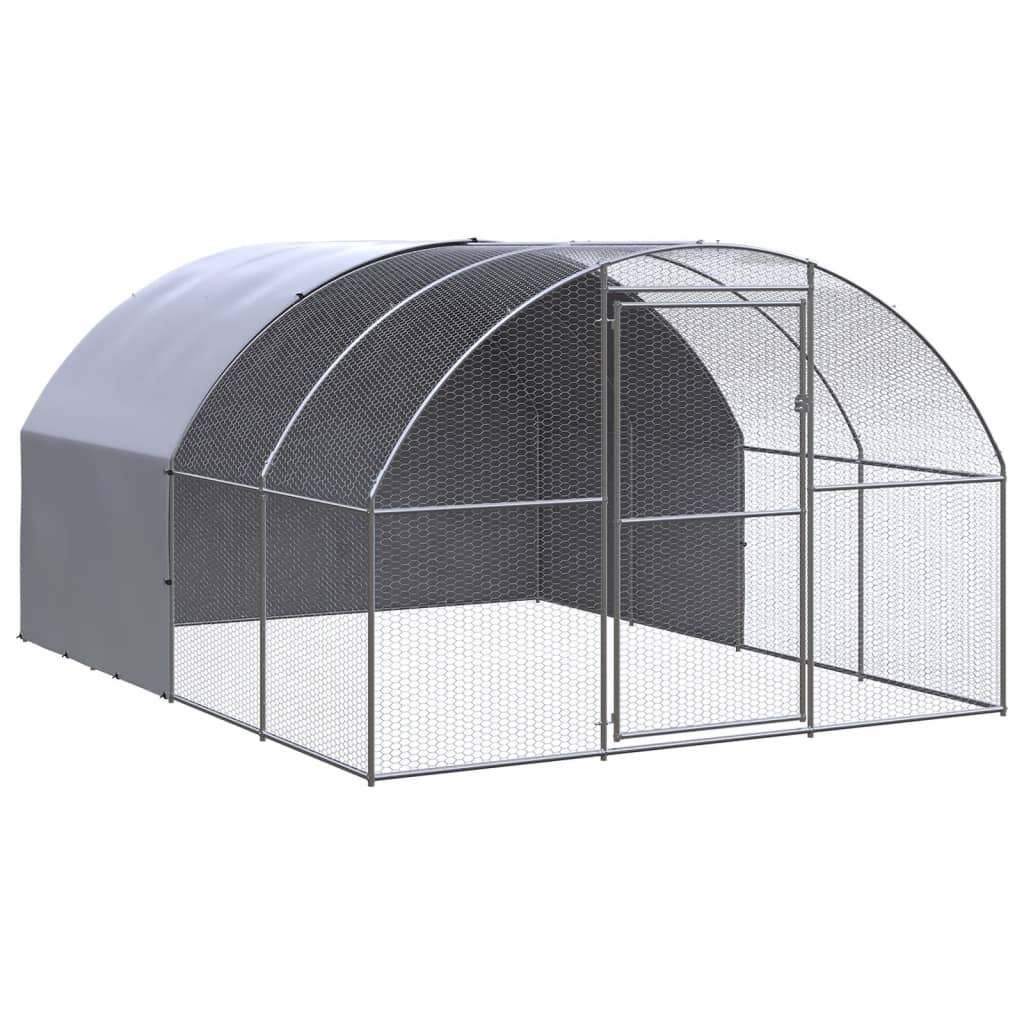 vidaXL Gallinero de exterior de acero galvanizado Multitalle