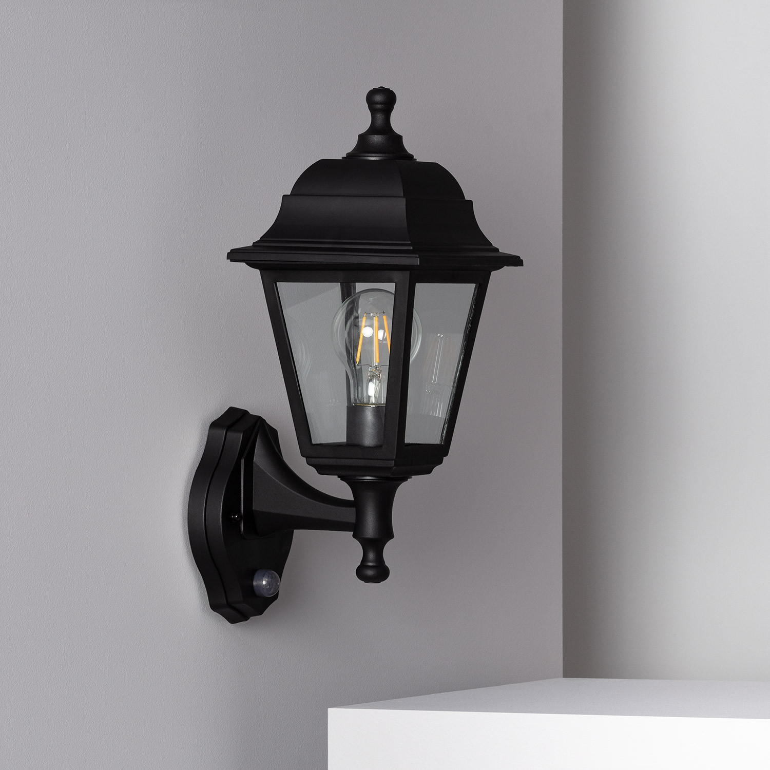 Ledkia Lámpara de Pared Exterior con Detector de Movimiento PIR Mini Villa