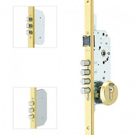 CERRADURA SEG.BULONES TESA 3P T2B3566LE CERRADERO 40mm, DORADA, ESC/ABIERTO