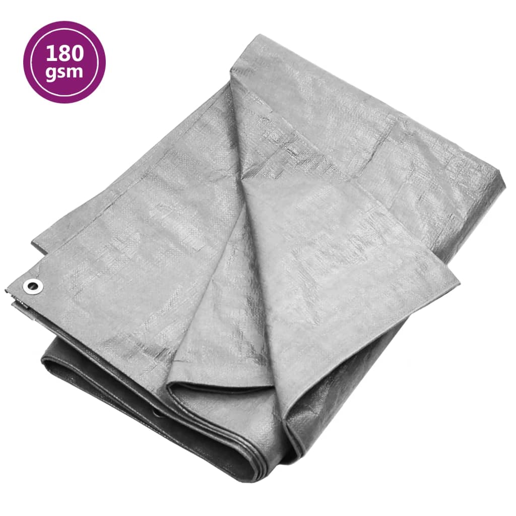 vidaXL Lona HDPE 180 g/m² 8x12m Toldo Camping Cubierta Refugio Acampada Color Blanco,  Gris,  Verde y mas