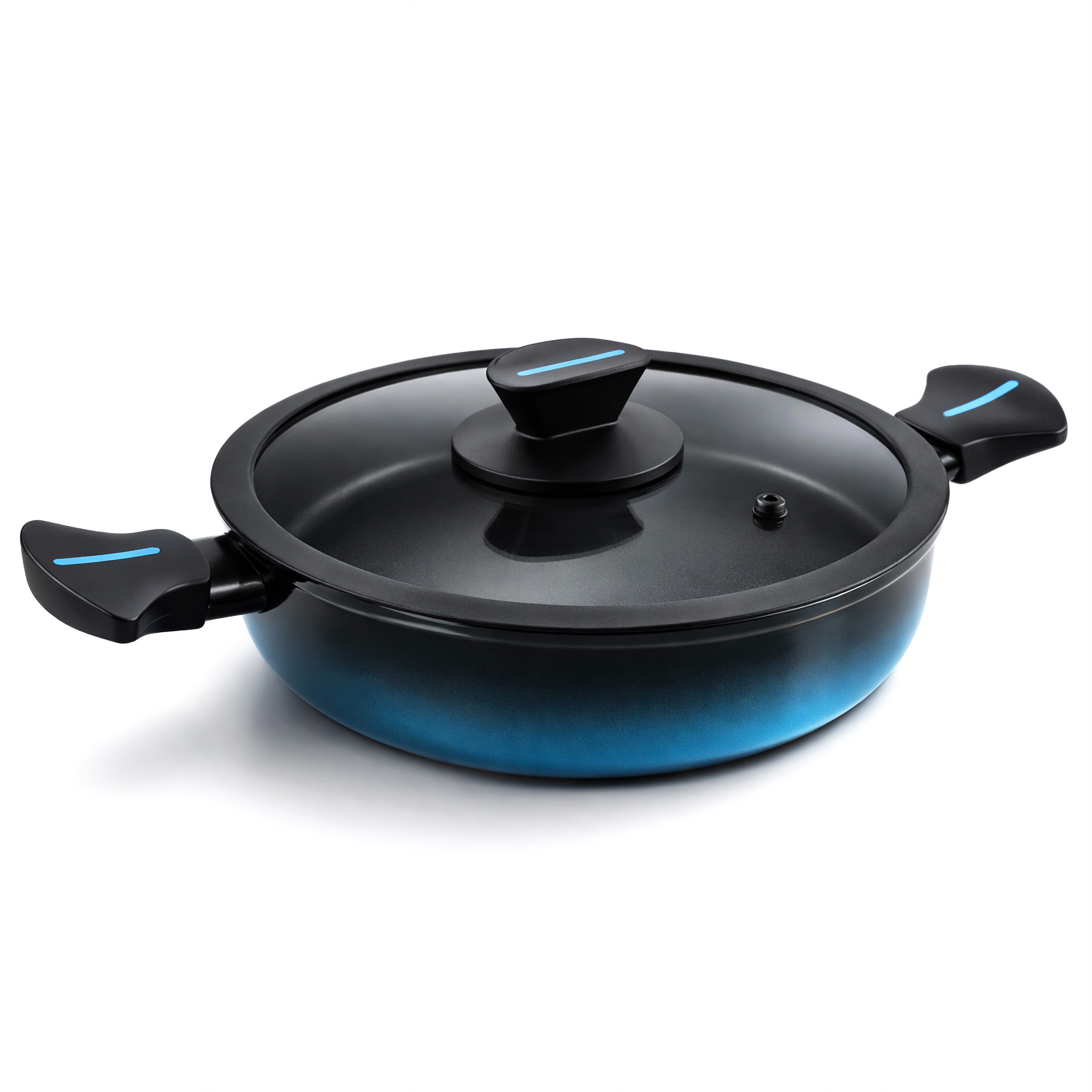 Briebe Mare Cacerola Inducción Acero Forjado 28cm Antiadherente sin PFOA, Todas Cocinas Fabricada en España, , Azul