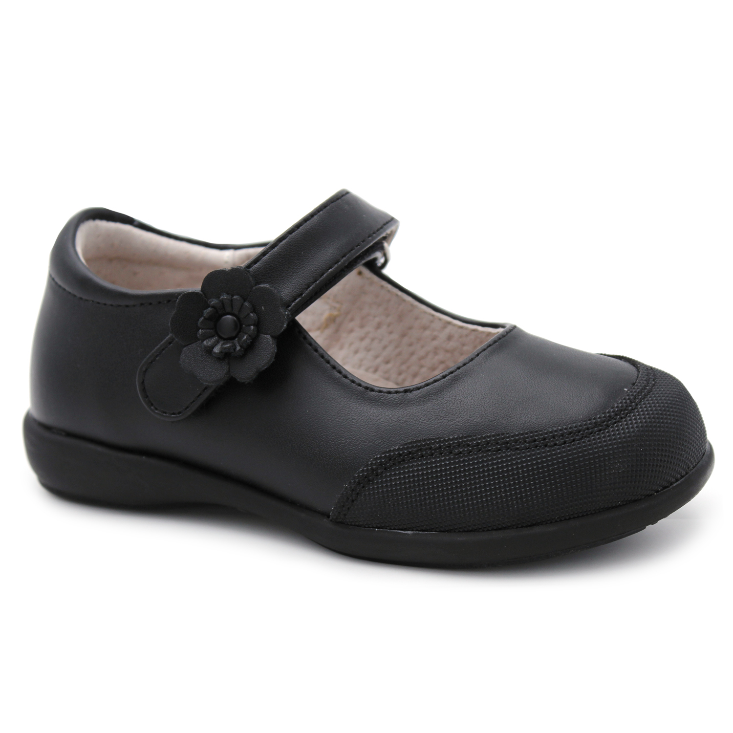 Bubble Kids - Zapatos Colegiales Niña 1654 con cierre de velcro y puntera reforzada