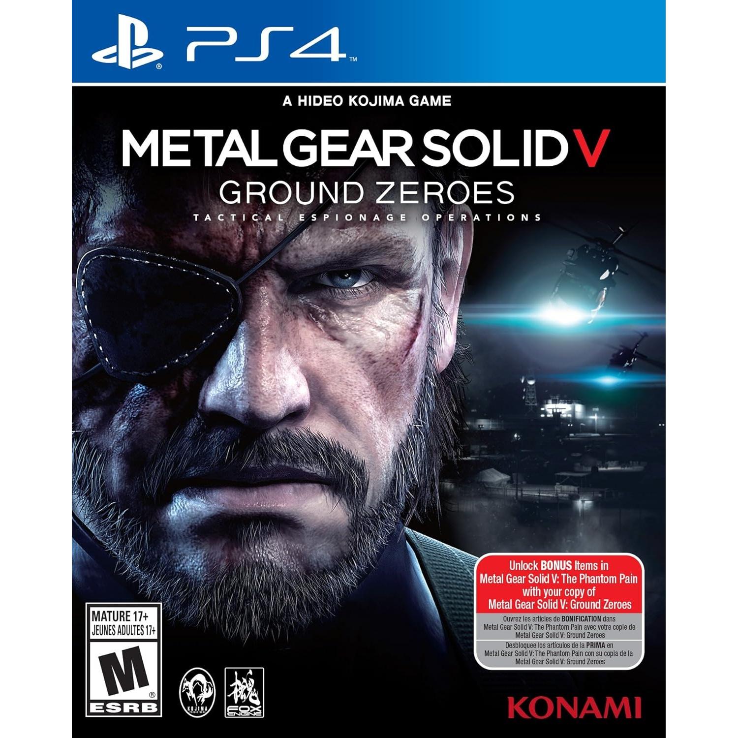 Metal Gear Solid: Ground Zeroes, Juego para Consola Sony PlayStation 4, PS4