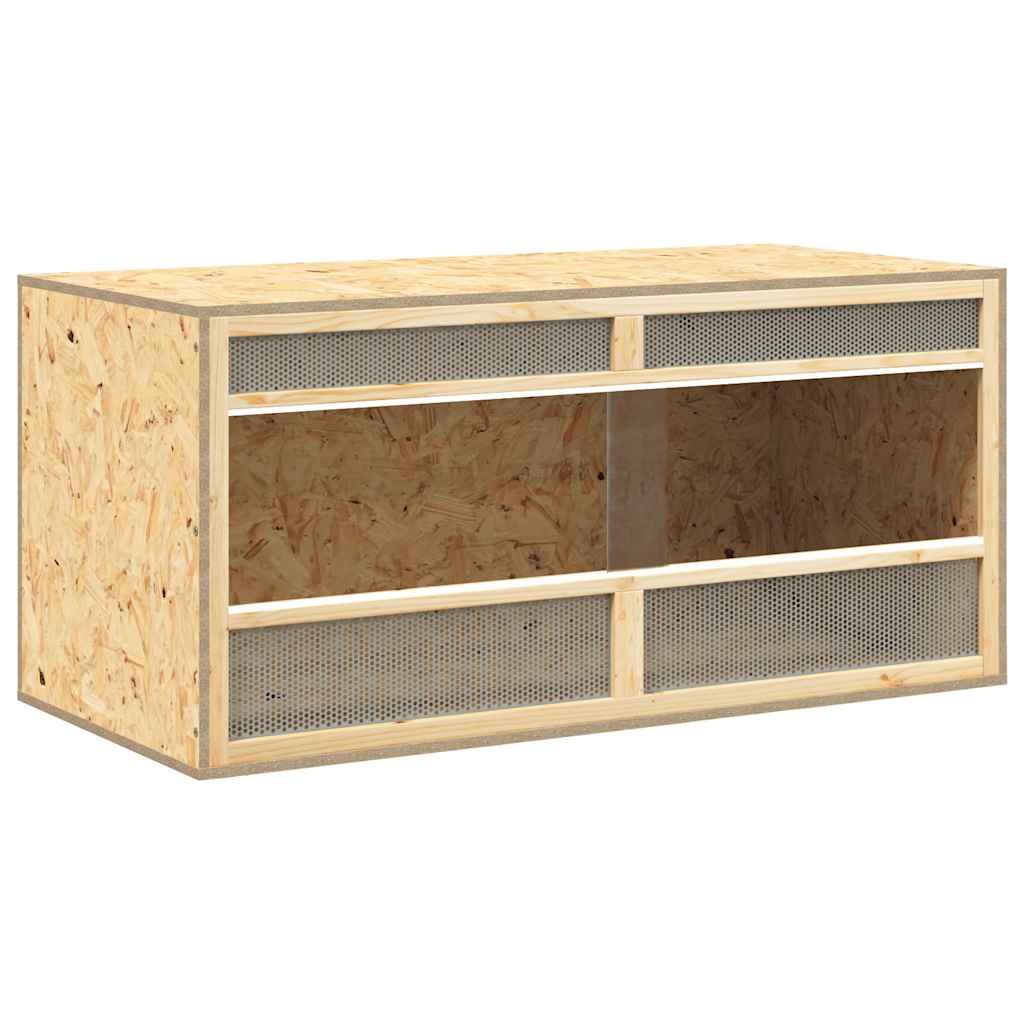 vidaXL Terrario de Madera Contrachapada Casa de Reptiles Comedero Multitalle