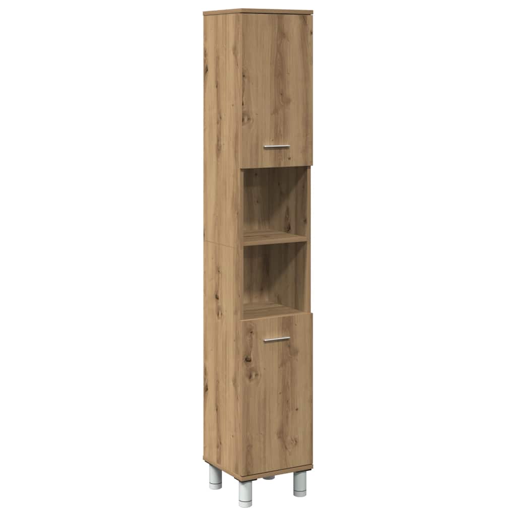vidaXL Mueble de baño madera de ingeniería roble artisan 30x30x179 cm