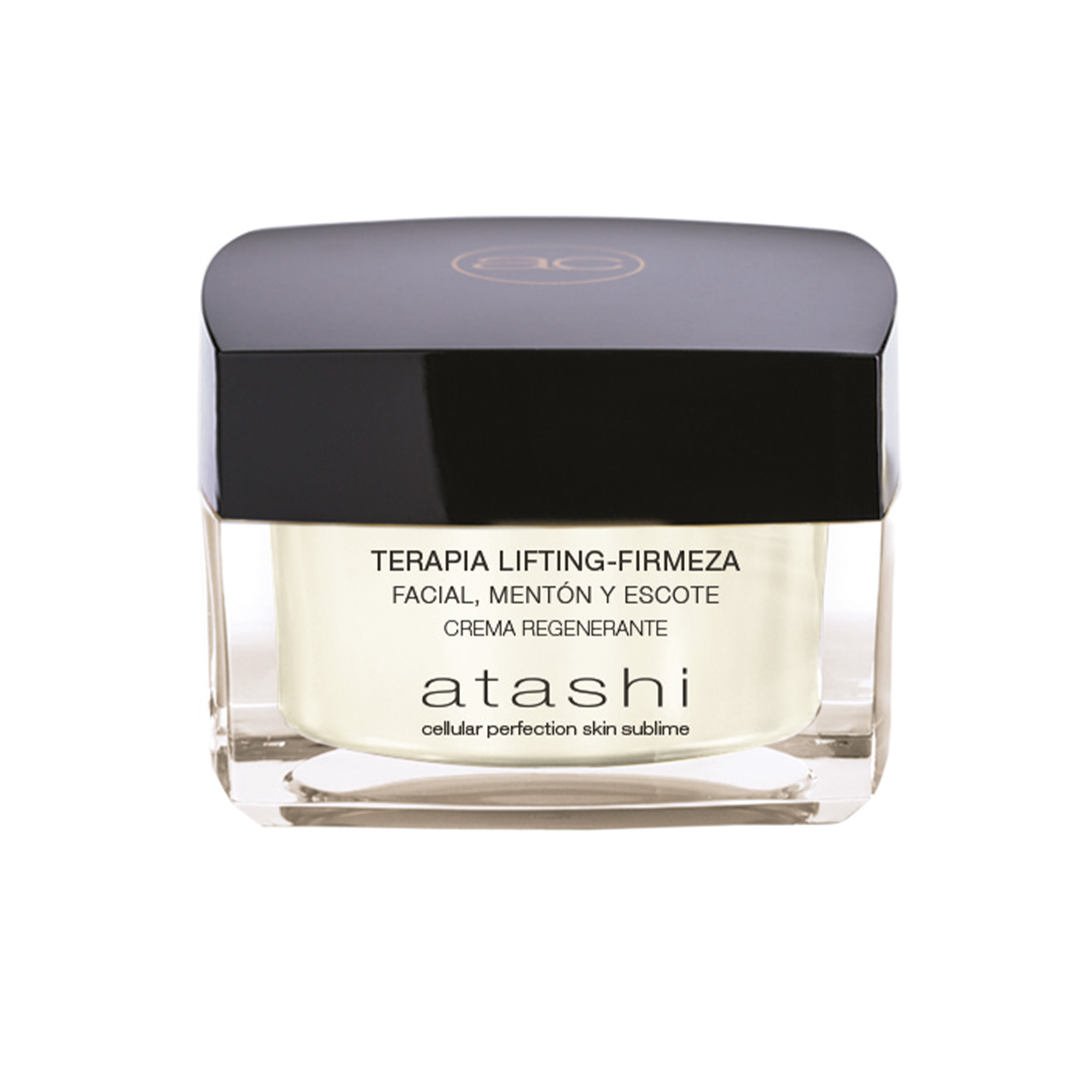Atashi Firmeza Y Luminosidad - Terapia Lifting Firmeza Facial, Mentón Y Escote. Regenera, Ilumina Y Reafirma. Con Células Nativas De Edelweiss Y Carnosina. Apta Para Piel Sensible. 50 Ml