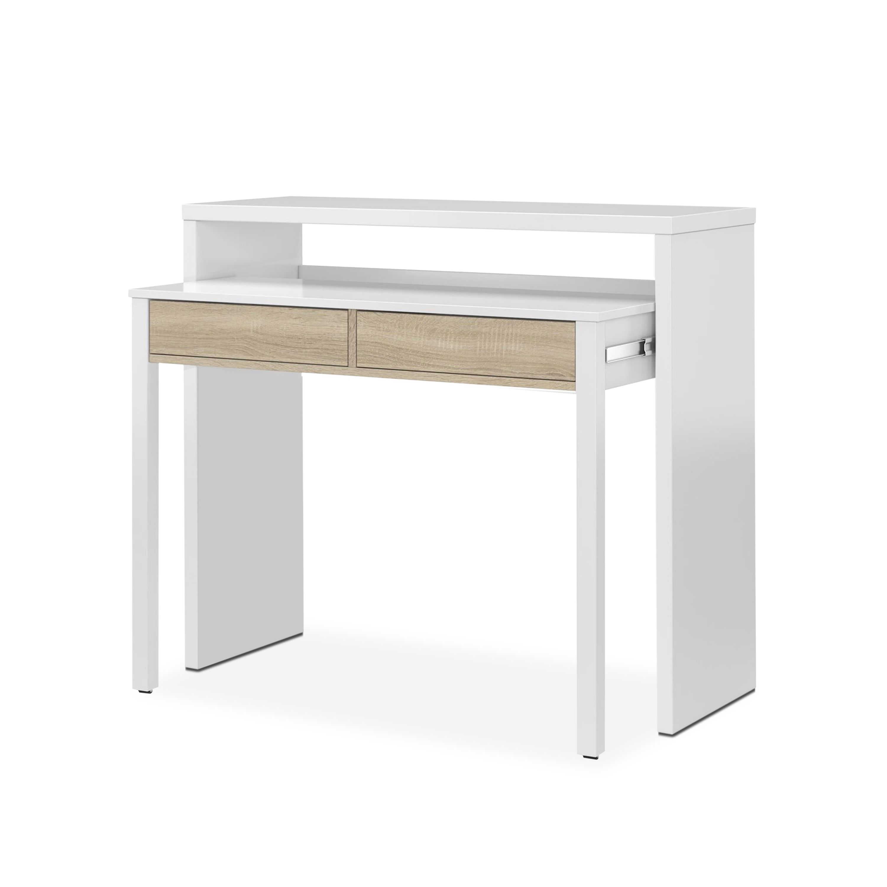 duehome - Mesa de escritorio extensible Zira