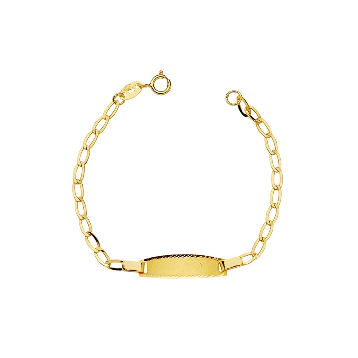 Esclava oro 18k bilbao plana 13cm. bebé