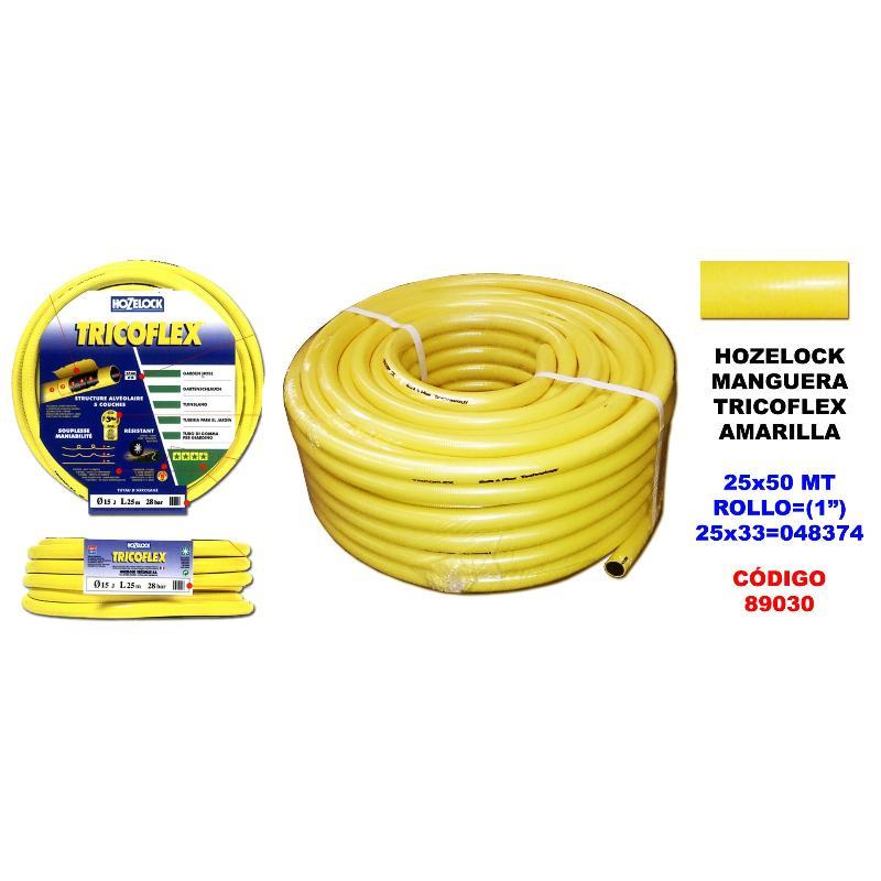 Hozelock manguera tricoflex amarilla 25  rollo 50 m 048374
