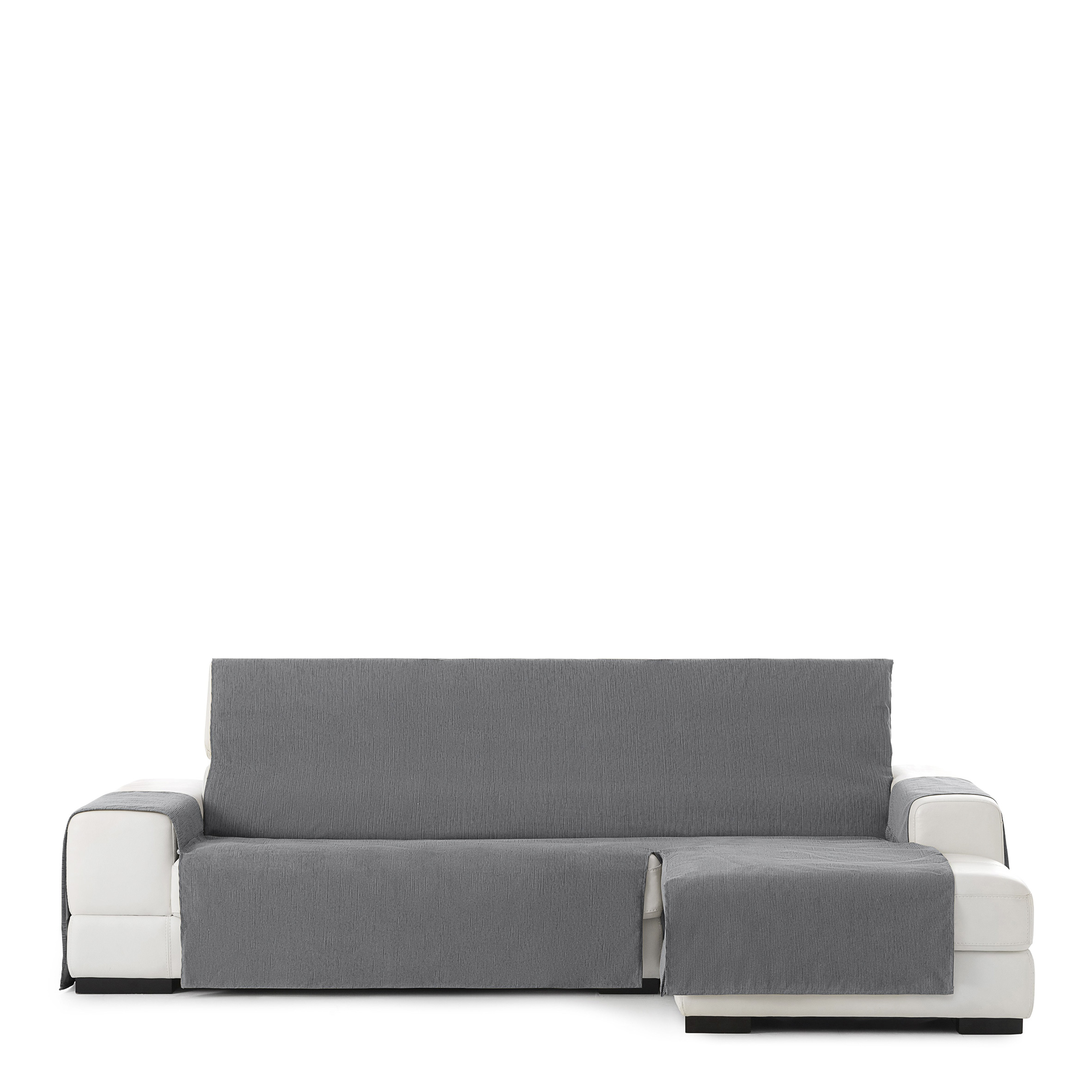 Funda de sofa chaisse longue m/3 mid derecha (Mirando de frente) c/6 extra, Tamaño extra derecha, 170x310x110cm, Fábricada en España