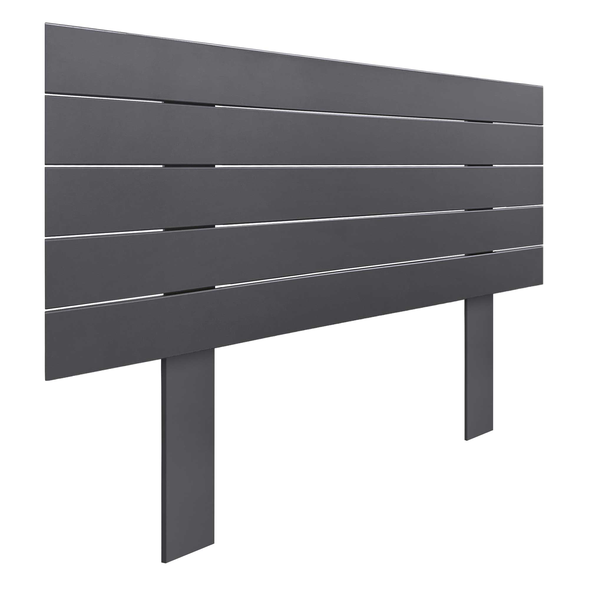 DHOME Cabecero de Madera reciclada DM Estilo Palet Horizontal con Patas Cama Palets Herrajes incluidos