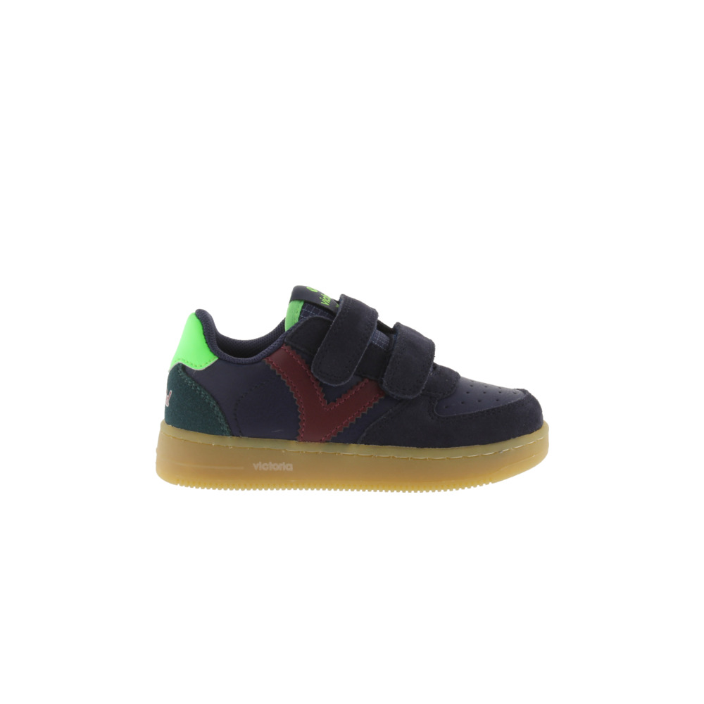 Victoria Tiempo Zapatillas de efecto piel con piezas de serraje al tono y tiras adherentes 1124125