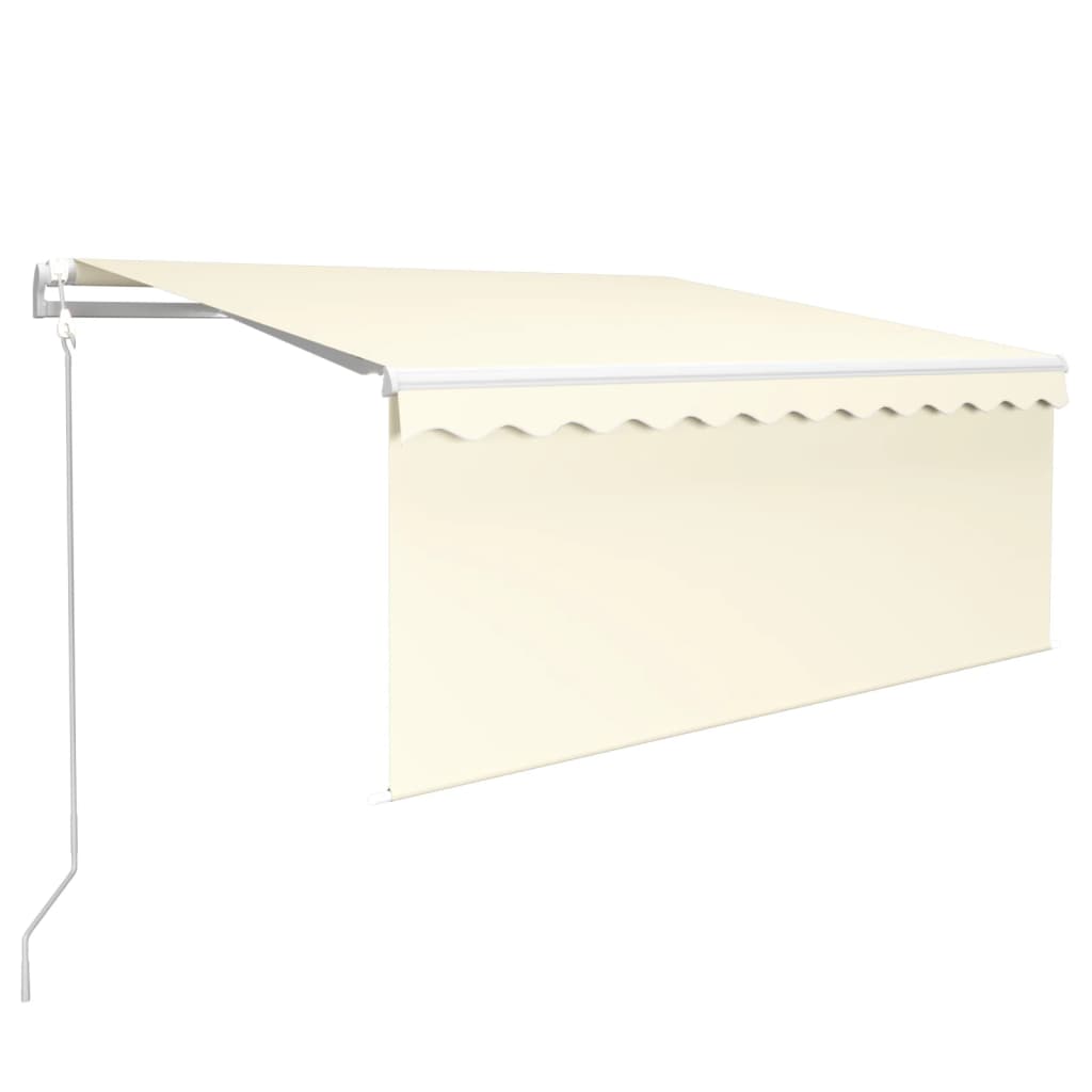 vidaXL Toldo automático retráctil con persiana color crema 3x2,5m