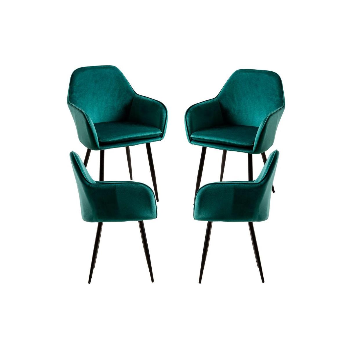 Regalos Miguel - Packs Sillas Comedor - Pack 4 Sillas Chic Black - Verde