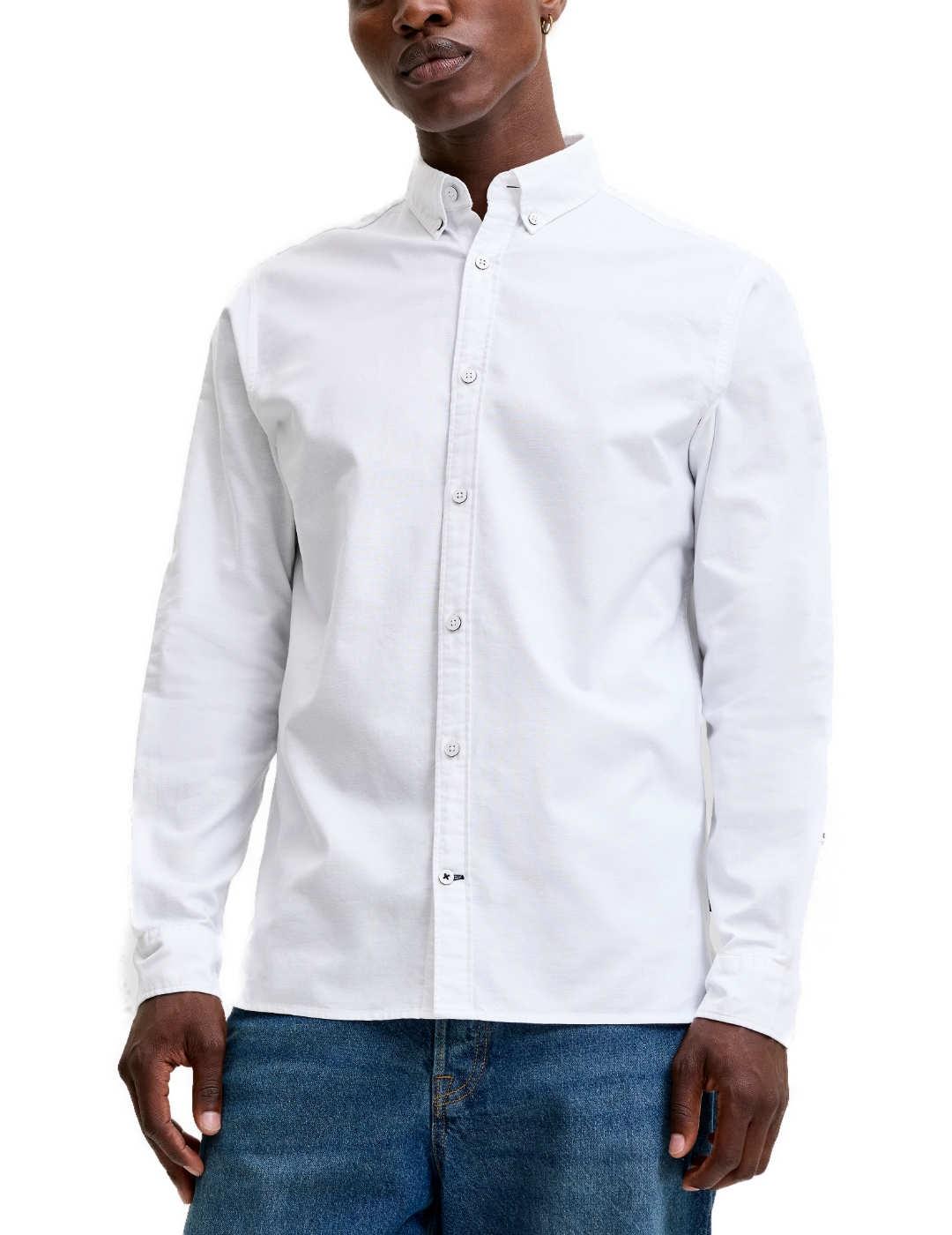 Camisa Jack & Jones Oxford blanca de hombre