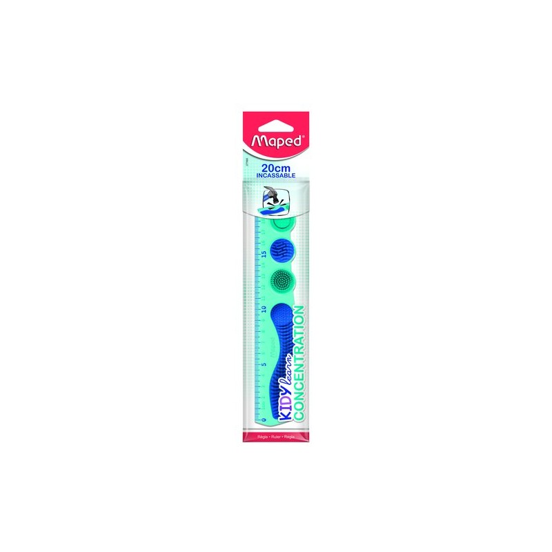 Maped - 277900 Regla Regla de escritorio 200 mm Tereftalato de polietileno (PET) Azul 1 pieza(s) 277900