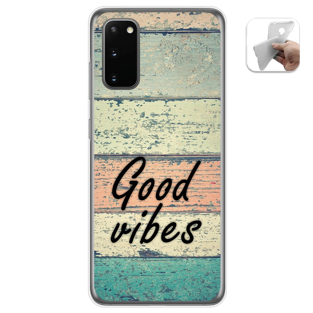 Tumundosmartphone Funda Gel Tpu para Samsung Galaxy S20 diseño Madera 01 Dibujos