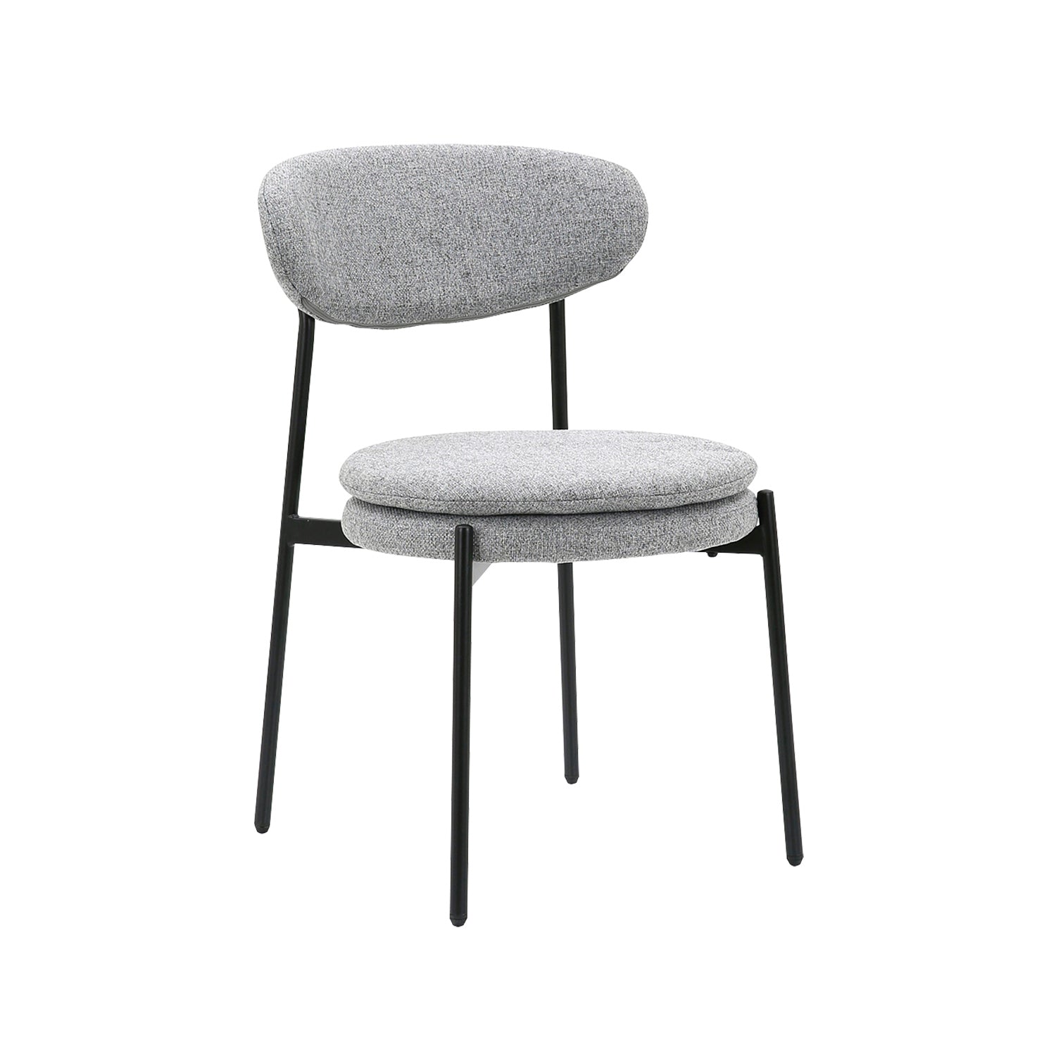 Set de 4 sillas de comedor tapizadas Faith - Color Gris - Homekit