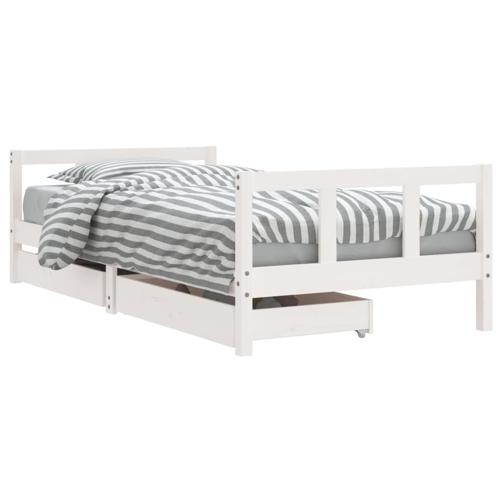 vidaXL Estructura de cama infantil con cajones madera 90x190 cm
