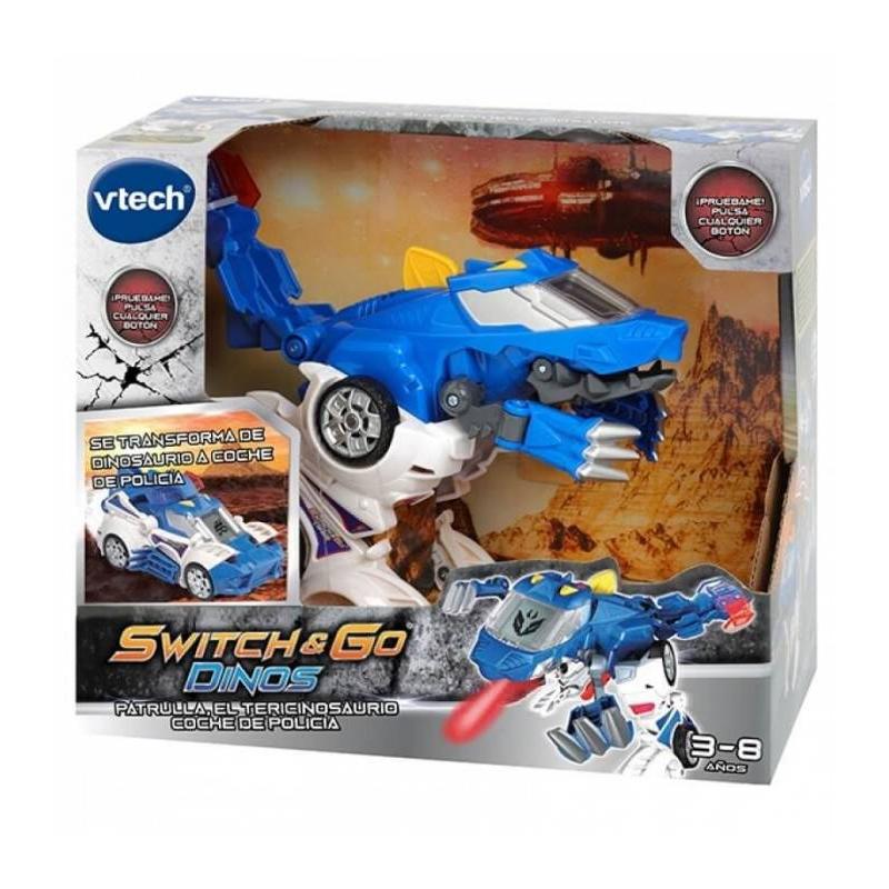 Switch&Go Dinos - Patrulla, el tericinosaurio coche de policía de Vtech