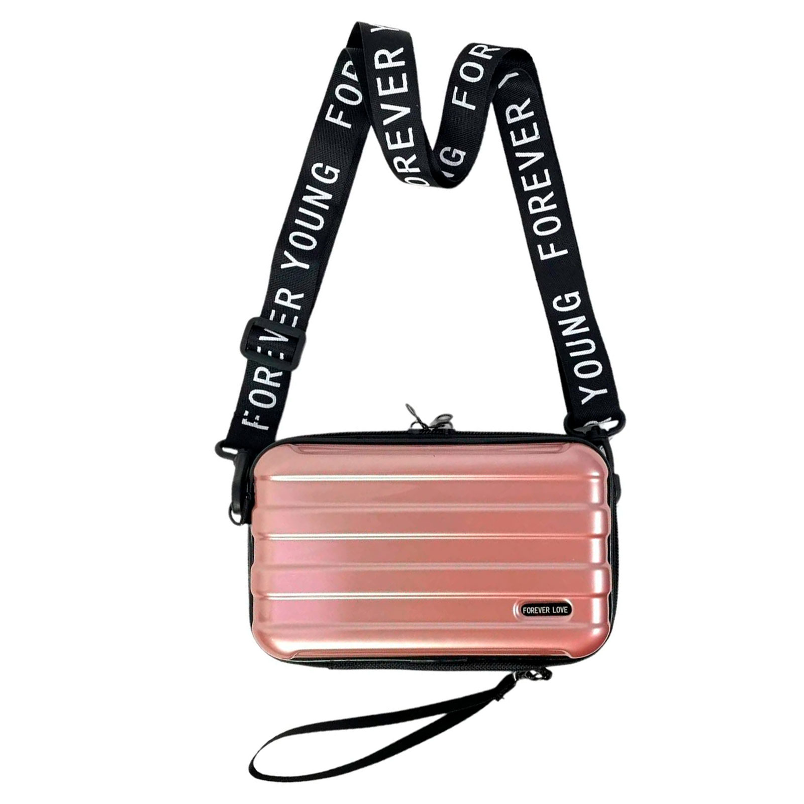énvo - Mini Bolso Bandolera Porta Móvil de Tapa dura con Forma de Maleta para Mujer, con Correa Ajustable para el Hombro y Asa para la Muñeca