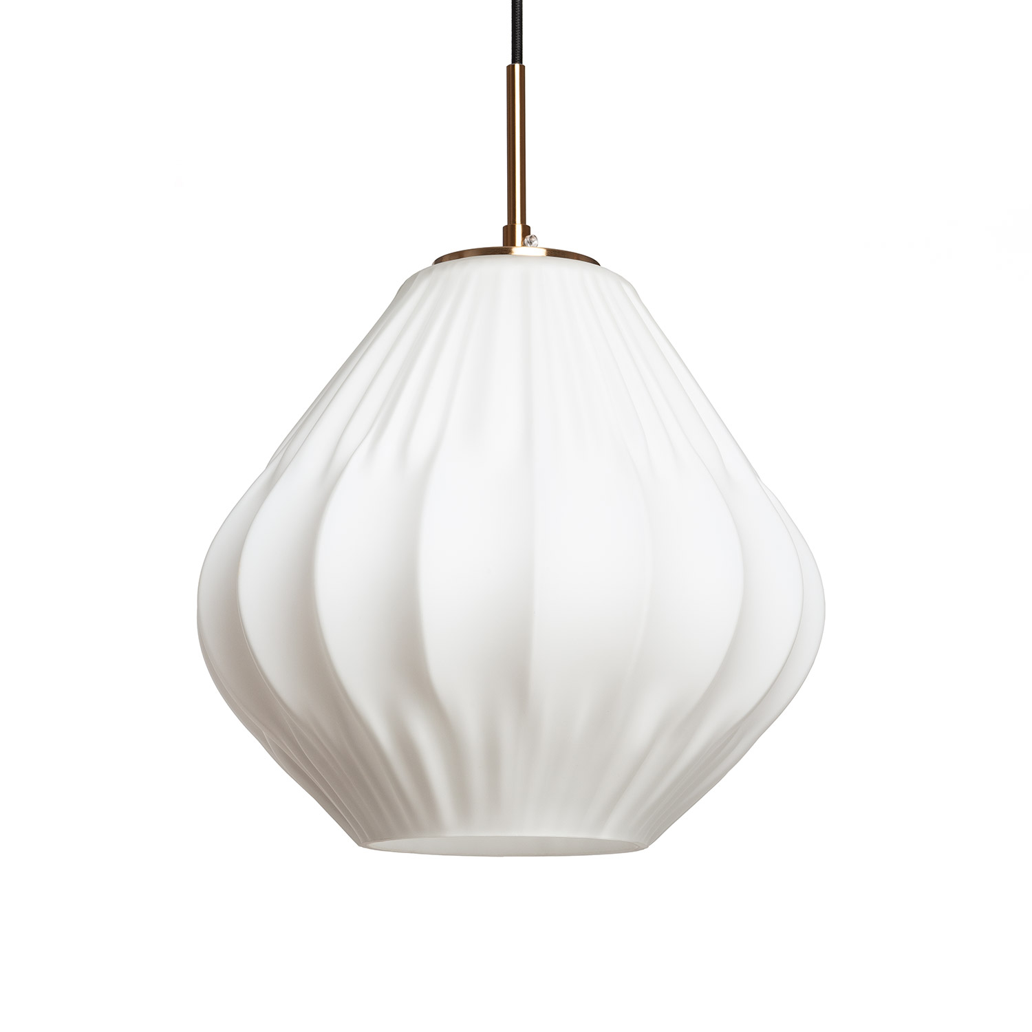 Ledkia Lámpara Colgante Metal y Cristal Belisa Blanco