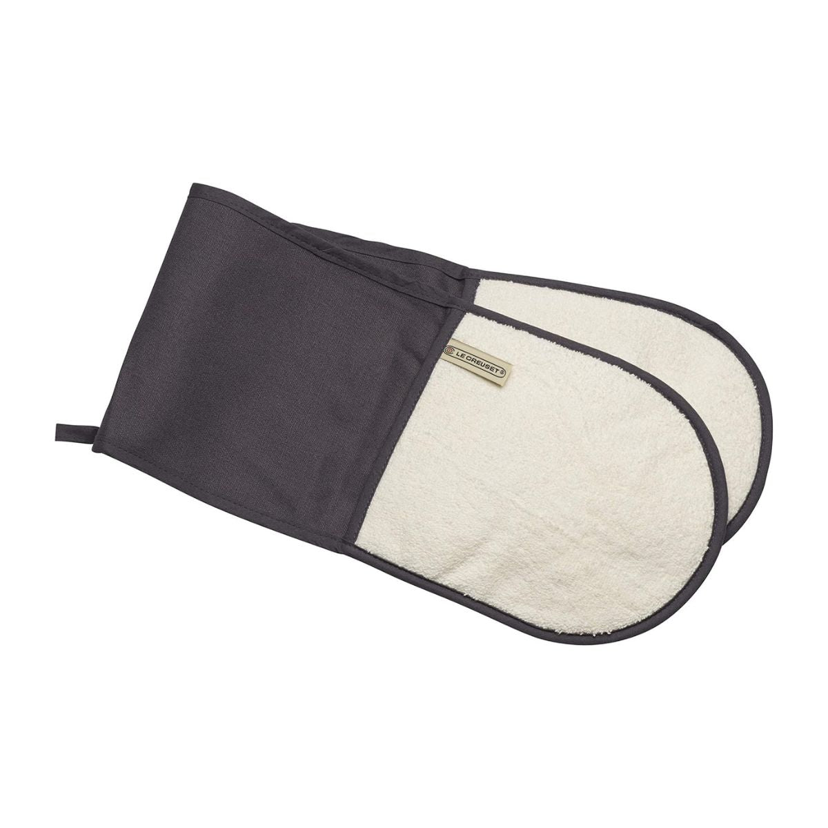 Guante de Cocina Doble Flint Le Creuset 100% Algodón para Protección Térmica en Cocotte, Sartenes y Bandejas - 88 cm