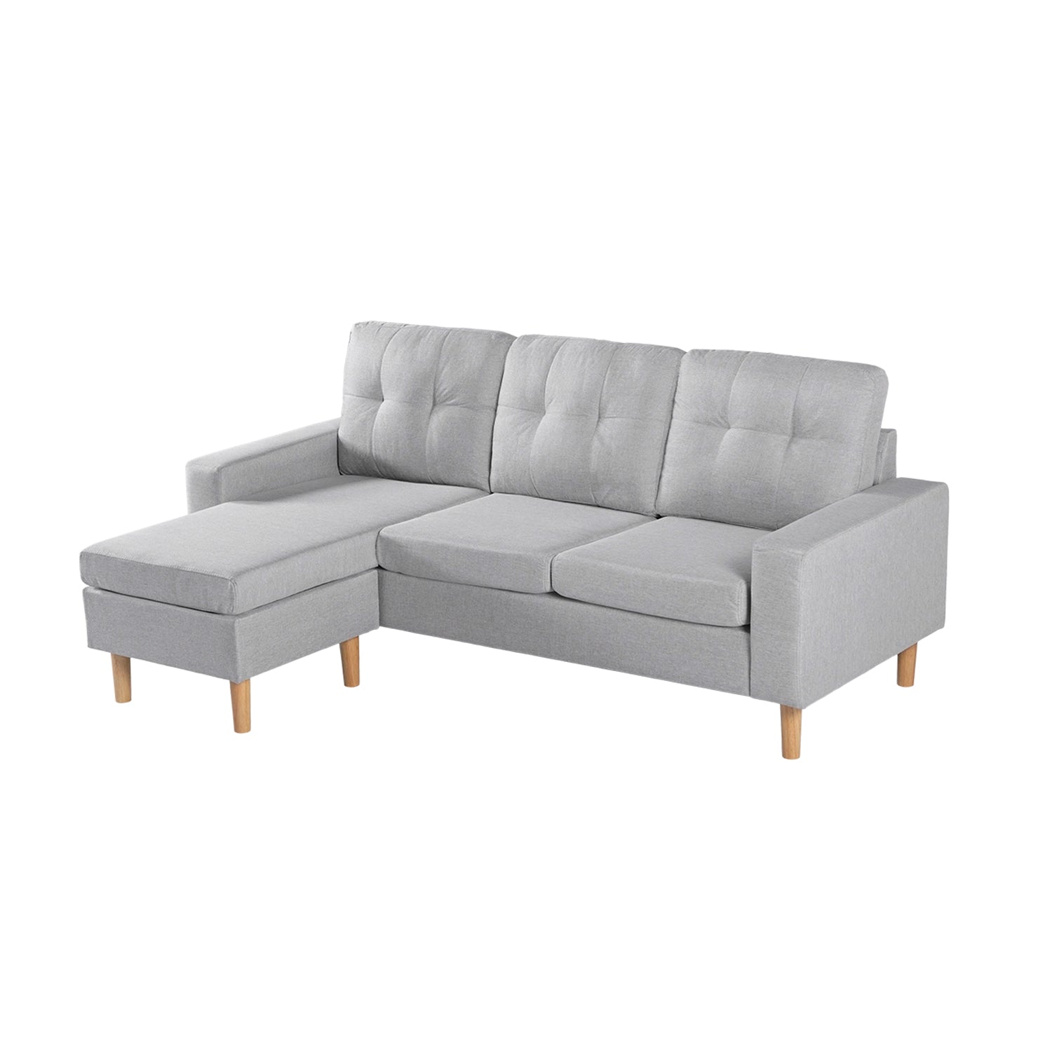 Sofá con chaise longue reversible Tabitha - Color Gris - Homekit