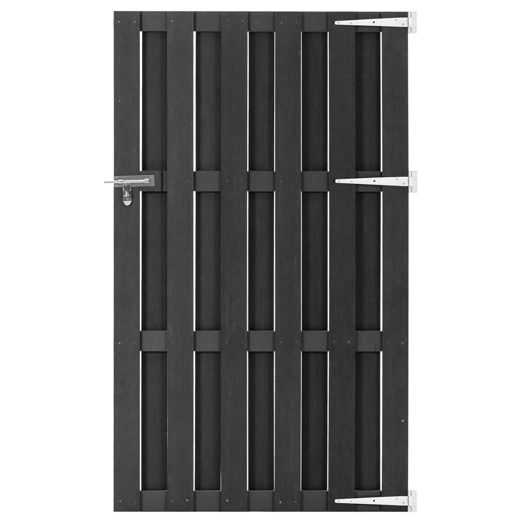 vidaXL Puerta de Jardín de WPC Gris Verja Entrada de Patio Terraza Cerca Dimensiones 100 x 60 cm,  100 x 80 cm,  100 x 100 cm y mas